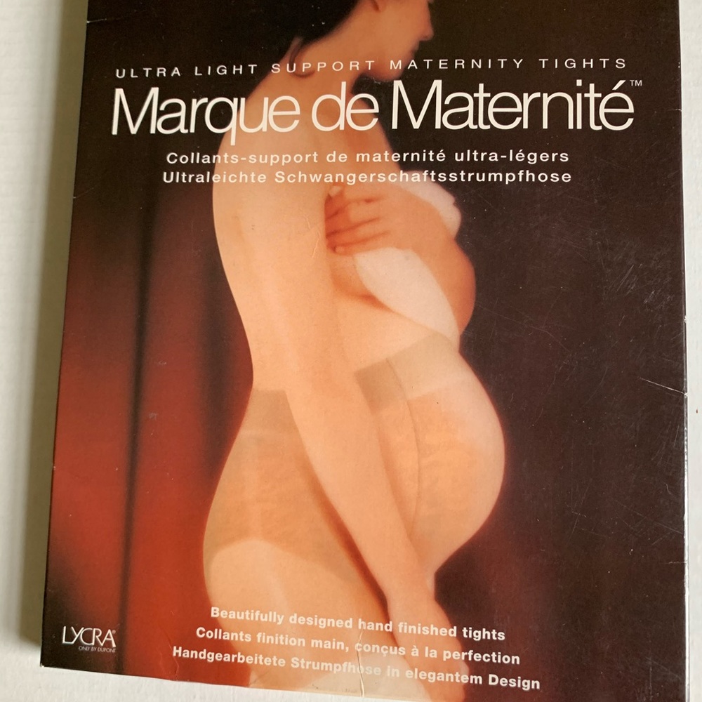 NWT 15 Den Navy Blue color Maternity Panty Hose tights Eur Size 2